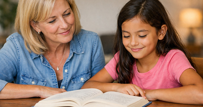 Lesepate mit Lesekind